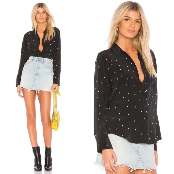 Rails Tops - NWT Rails Kate Twinkle Star Silk Button Up